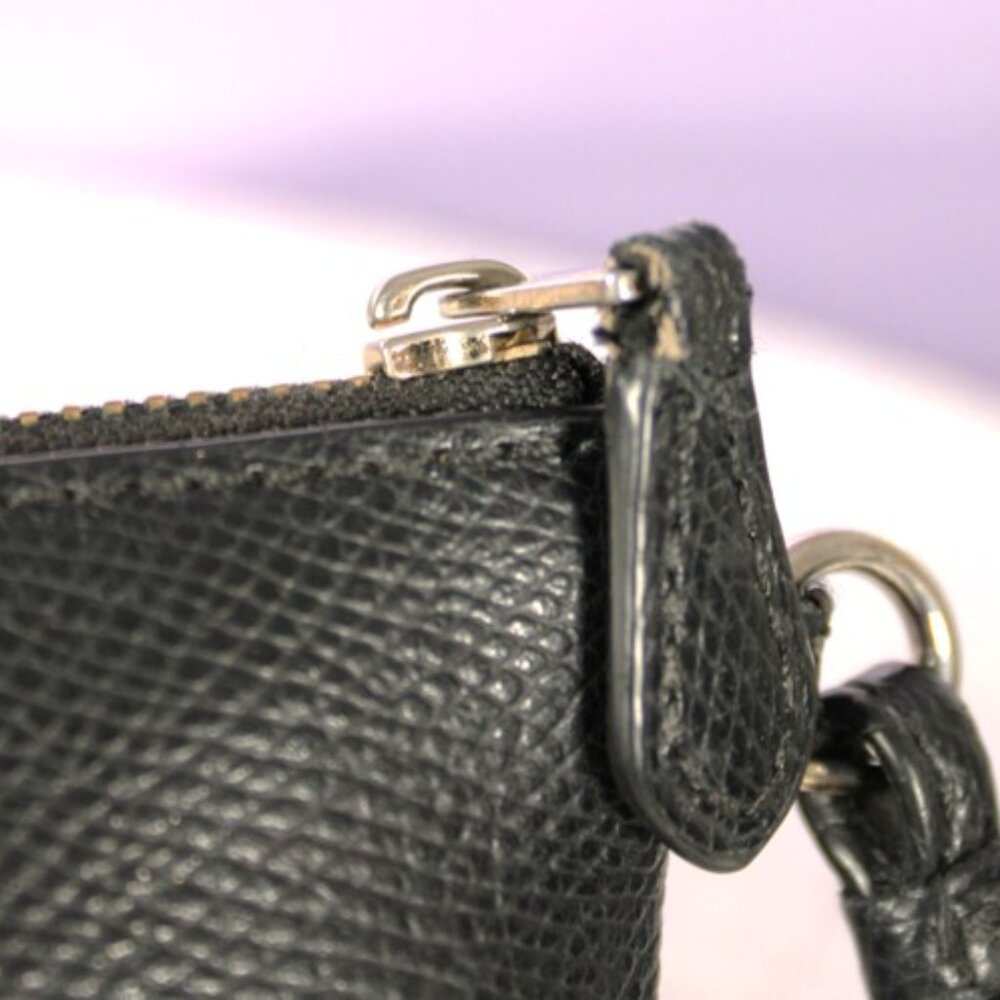 Coach Black Leather Tote with Matching Pouch and Strap - Picture 16 of 16